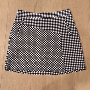 Checkered Navy and White Women's Skort